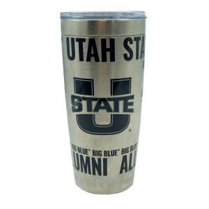 Alumni Stainless Steel Tumbler Utah State 20 Oz.